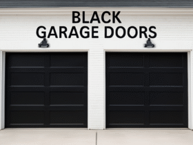 black garage doors