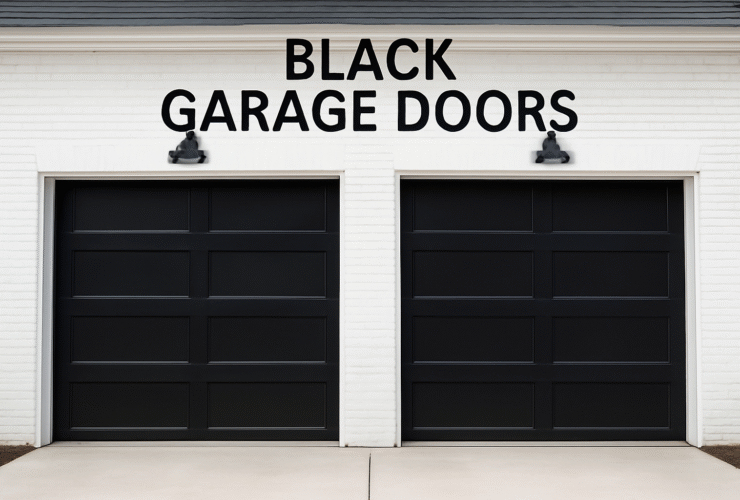 black garage doors