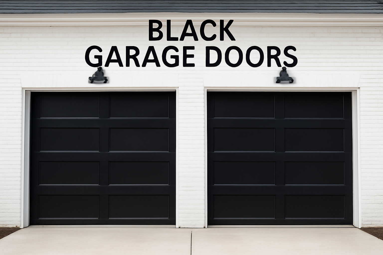 black garage doors
